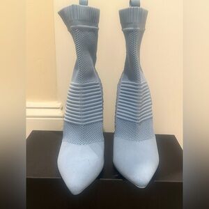 Steve Madden Blue Knit Ankle Boots